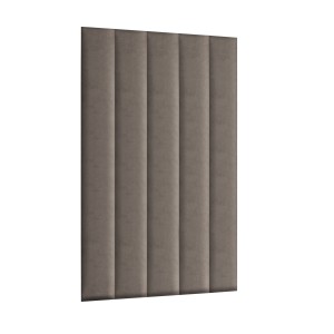 Panel nástěnný 120 x 15 cm čalouněný 3D čelo v béžovo-hnědém odstínu