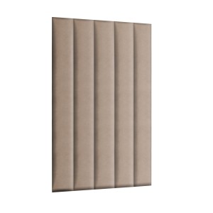 Panel nástěnný 120 x 15 cm čalouněný 3D čelo v béžovém odstínu