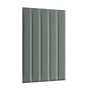 Panel nástěnný 120 x 15 cm, čalouněný 3D čelo v olivově zelené barvě