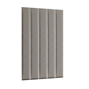 Panel nástěnný 120 x 15 cm, čalouněný 3D čelo v hnědé barvě