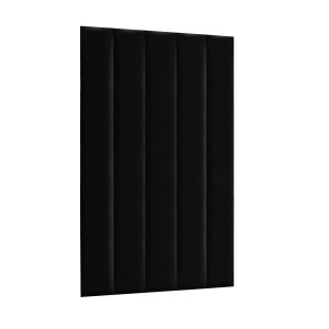 Panel nástěnný 120 x 15 cm, čalouněný 3D čelo v černé barvě