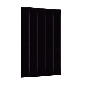 Panel nástěnný 120 x 15 cm, čalouněný 3D čelo v tmavě šedé barvě
