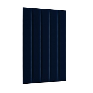 Panel nástěnný 120 x 15 cm, čalouněný 3D čelo v jasně modré barvě