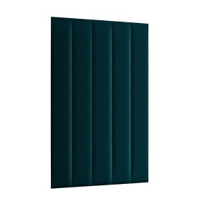Panel nástěnný 120 x 15 cm, čalouněný 3D čelo v tyrkysové barvě