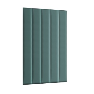Panel nástěnný 120 x 15 cm, čalouněný 3D čelo v tyrkysové barvě