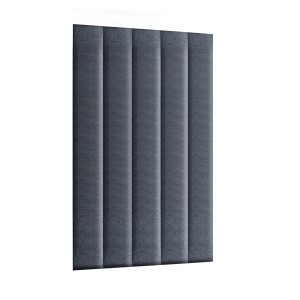 Panel nástěnný 120 x 15 cm, čalouněný 3D čelo v džínové barvě