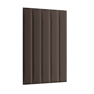 Panel nástěnný 120 x 15 cm, čalouněný 3D čelo v hnědé barvě