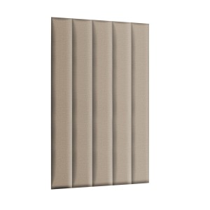 Panel nástěnný 120 x 15 cm, čalouněný 3D čelo v světle béžové barvě