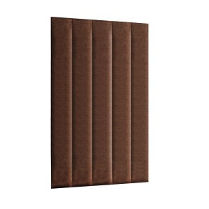 Panel nástěnný 120 x 15 cm, čalouněný 3D čelo v karamelové barvě