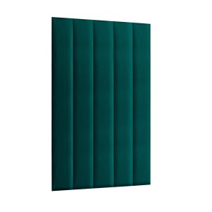 Panel nástěnný 120 x 15 cm, čalouněný 3D čelo v tmavě mořské barvě