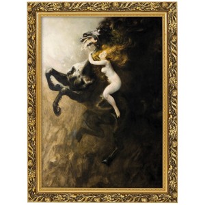 Reprodukce ve zlatém rámu v rozměru 70x50 cm – Ecstasy, Władysław Podkowiński