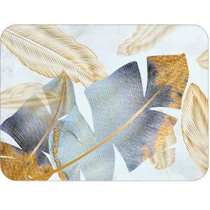 Tvrdá korková podložka s potiskem, tvrdá podložka, rozměr fotografie 30x40 cm – Elegant Leaves 4