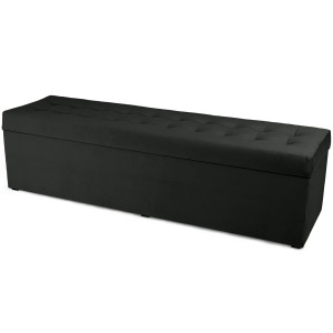 Moderní otevírací puf 45×160 cm z welvetové tkaniny v barvě antracitové