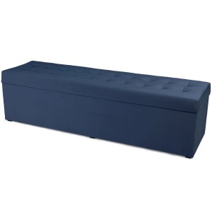 Moderní otevírací puf 45×160 cm z welvetové tkaniny v barvě atramentové