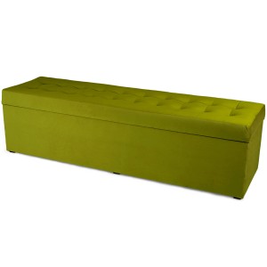 Moderní otevírací puf 45×160 cm z welvetové tkaniny v barvě olivové