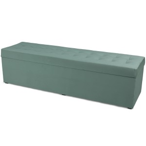Moderní otevírací puf 45×160 cm z welvetové tkaniny v barvě mátové