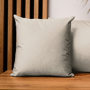 Dekorační povlak na polštář 50x50 cm v barvě stříbrná z sametové tkaniny