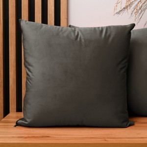 Dekorační povlak na polštář 45x45 cm v barvě čokoládová z sametové tkaniny