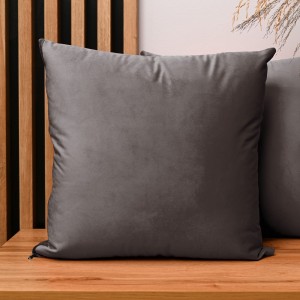 Dekorační povlak na polštář 45x45 cm v barvě hnědá z sametové tkaniny