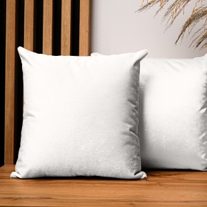 Dekorační povlak na polštář 45x45 cm v barvě bílá z sametové tkaniny