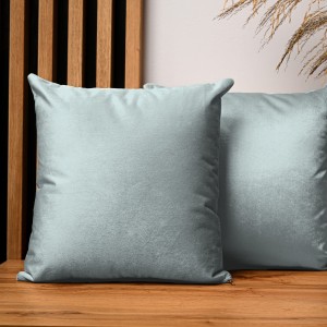 Dekorační povlak na polštář 45x45 cm v barvě mátová z sametové tkaniny