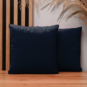 Dekorační povlak na polštář 35x35 cm v barvě tmavě modrá z sametové tkaniny