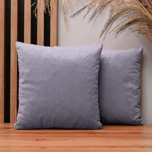 Dekorační povlak na polštář 35x35 cm v barvě lila z sametové tkaniny