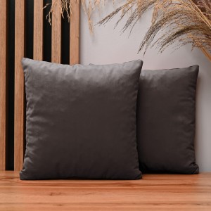 Dekorační povlak na polštář 35x35 cm v barvě hnědá z sametové tkaniny