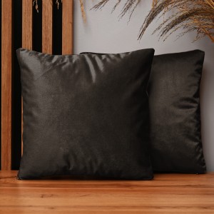 Dekorační povlak na polštář 35x35 cm v barvě hnědá z sametové tkaniny