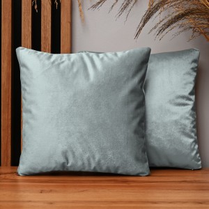 Dekorační povlak na polštář 35x35 cm v barvě mátová z sametové tkaniny
