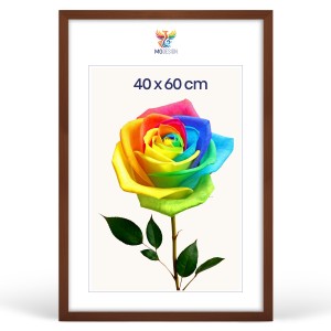 Rám na fotografie 40 x 60 cm hnědý, z přírodního dřeva