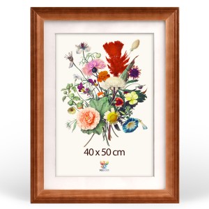Frézovaný rámeček na fotografie o rozměrech 40 x 50 cm v hnědé barvě