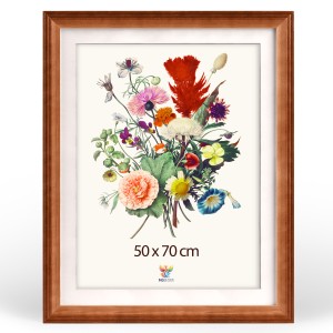 Frézovaný rámeček na fotografie o rozměrech 50 x 70 cm v hnědé barvě