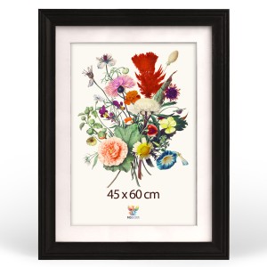 Frézovaný rámeček na fotografie o rozměrech 45 x 60 cm v černé barvě