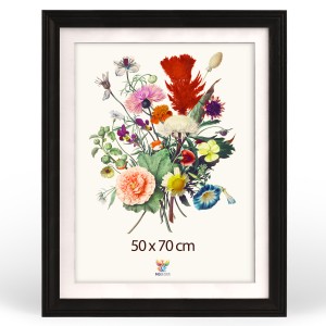 Frézovaný rámeček na fotografie o rozměrech 50 x 70 cm v černé barvě