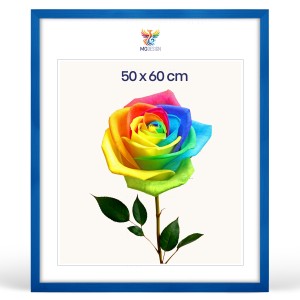 Fotorámeček 50 x 60 cm modrý, z přírodního dřeva