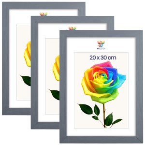 Sada 3 ks rámečků na fotografie 20 x 30 cm, šedé, dřevěné