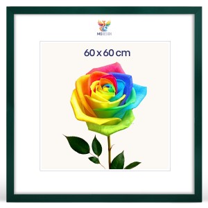 Rámeček na fotografie 60 x 60 cm, zelený, z přírodního dřeva