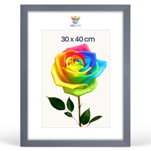 Fotorámeček 30 x 40 cm šedý, z přírodního dřeva