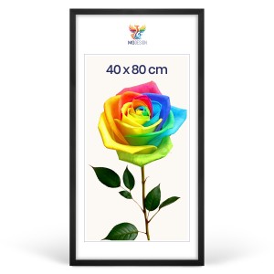 Rámeček na fotografie 40 x 80 cm černý, z přírodního dřeva