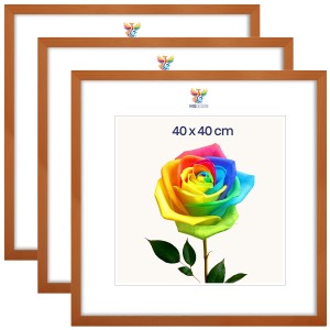 Sada 3 ks rámečků na fotografie 40 x 40 cm z lakovaného dřeva