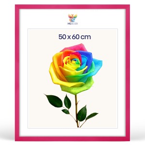 Fotorámeček 50 x 60 cm růžový, z přírodního dřeva