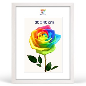 Fotorámeček 30 x 40 cm, bílý, z přírodního dřeva