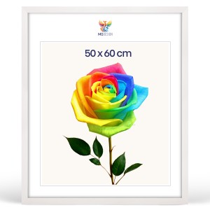 Fotorámeček 50 x 60 cm, bílý, z přírodního dřeva