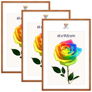 Sada 3 ks rámečků na fotografie 61 x 91,5 cm z lakovaného dřeva