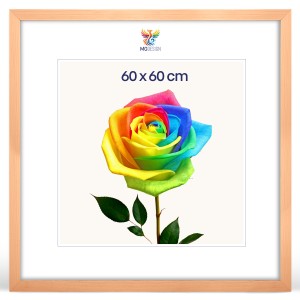 Rám na fotografie 60 x 60 cm z přírodního dřeva