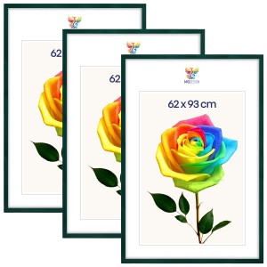 Sada 3 ks rámečků na fotografie 62 x 93 cm zelených, dřevěných