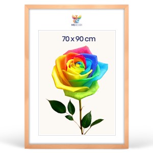 Rám na fotografie 70 x 90 cm z přírodního dřeva