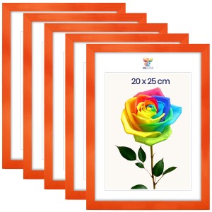 Sada 5 ks rámečků na fotografie 20 x 25 cm, oranžové, dřevěné