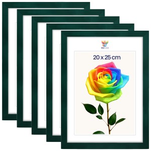 Sada 5 ks rámečků na fotografie 20 x 25 cm, zelené, dřevěné